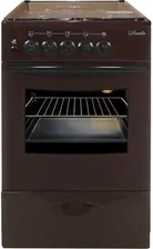 Плита газовая ЛЫСЬВА ГП 400 М2С-2у коричневая, со стеклянной крышкой