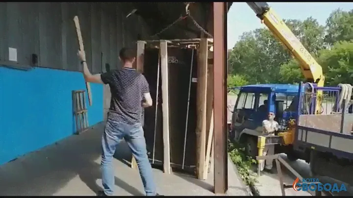 Забираем утепленный котел КОДГ-40 с транспортной компании GTD.