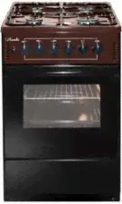 Плита газ/эл "Лысьва" ЭГ 401-2у коричневая, 50х60 см, 4газ, эмаль, эл.розжиг, электрическая духовка,