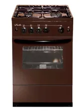 ЛЫСЬВА ГП 400 М2С-2у коричневая, со стеклянной крышкой Плита газовая