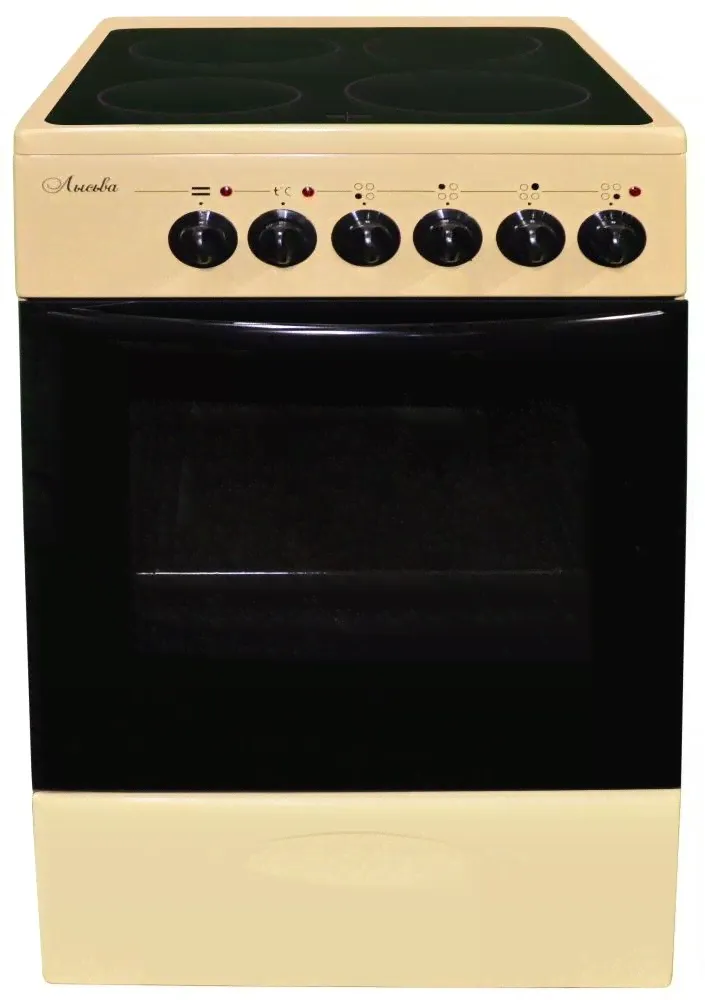 Плита Электрическая Лысьва EF4011MK00 кремовый стеклокерамика (без крышки)