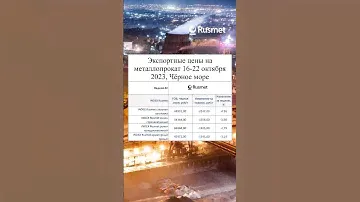 Экспортные цены на металлопрокат снижаются