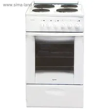 Плита "Лысьва" ЭП 402 МС, электрическая, 4 конфорки, 60 л, эмаль, без гриля, белая